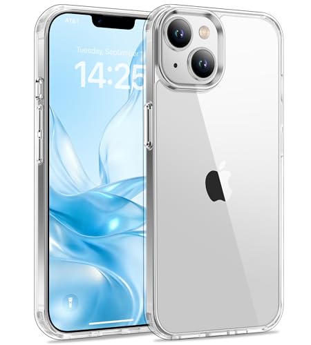 USLAI Case for iPhone 14 Plus, Anti-Yellowing, Crystal Clear Back, Shockproof & Military‑Grade Drop Protection - Transparent - color: Clear, size: iPhone 14 Plus