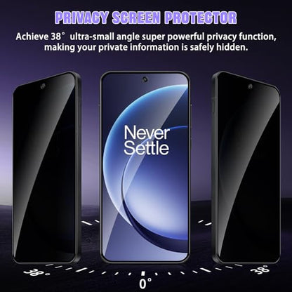 For One Plus 15R 5G Privacy Screen Protector (2+2 Pack) - size: One Plus 15R 5G 2+2