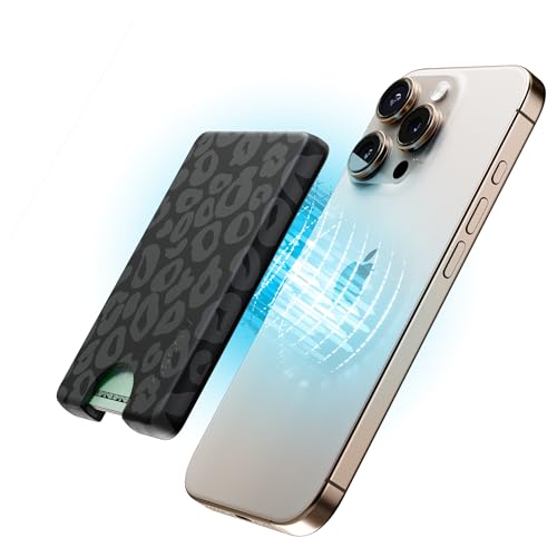 Casely MagWallet | Into the Wild | Black Leopard | Slim Wallet Card Holder | Compatible with MagSafe | Soft-Touch Hard Silicone | Holds Up to 3 Cards - color: Into the Wild | Black Leopard