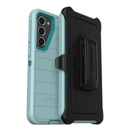 OtterBox Galaxy S23+ (Only) - Defender Series Case - Sunset Lagoon (Blue) - Rugged & Durable - with Port Protection - Includes Holster Clip Kickstand - Non-Retail Packaging - color: Sunset Lagoon (Blue)