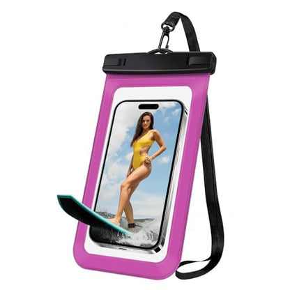 [1 Pack Waterproof Phone Case, 6.8" Universal Dry Bag for iPhone 15/14/13/12 Pro Max, IPX8 Waterproof Pouch, Cruise Ship & Beach Essentials, Bright Red - color: B7-Bright Red-1 pack, size: 6.8in