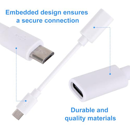 4pcs USB-C to Micro USB Adapter Cable for Eufy Outdoor Camera & Solar Panel