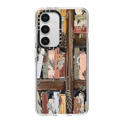 CASETiFY for Galaxy S24 Case - Impact Clear | Not Yellowing | 6.6 ft. Drop Protection | Bookshelf Garden by KT's Canvases | Clear - color: Bookshelf Garden by KT's Canvases, size: Galaxy S24
