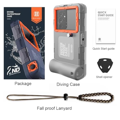 2026 Underwater Snorkeling Diving Phone Case for Phone 17/16/15/14/13/12Pro Max/Galaxy S26/S25/S24/S23.(50ft/15m) Professional Scuba Dive Waterproof Case Underwater Photo Video（Gray） - color: Gray