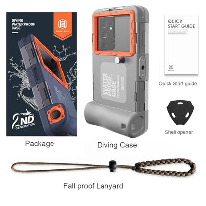 2026 Underwater Snorkeling Diving Phone Case for Phone 17/16/15/14/13/12Pro Max/Galaxy S26/S25/S24/S23.(50ft/15m) Professional Scuba Dive Waterproof Case Underwater Photo Video（Gray） - color: Gray