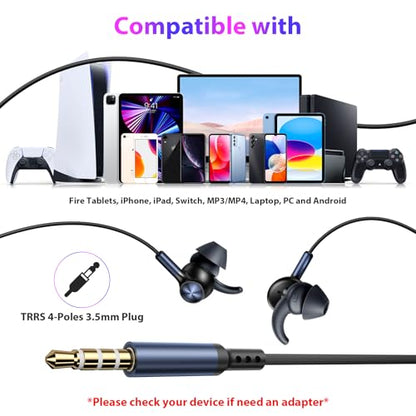 APETOO 3.5mm Wired Earbuds Sport in-Ear Headphones Mute Mic Stereo Bass - color: Black-Blue