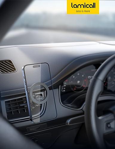 Lamicall for MagSafe Car Mount Vent 20 Super Magnets Accessories for iPhone - color: Black