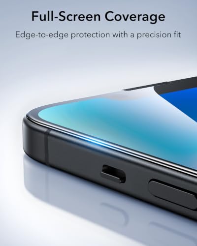 ESR 3 Pack for iPhone 14 Plus/13 Pro Max Screen Protector, Classic | Easy One-Pull Installation, 2X Impact Absorption, 9H Tempered Glass, Full-Coverage Protection, UltraFit Tray, Bubble-Free - size: iPhone 14 Plus/13 Pro Max 6.7 inch