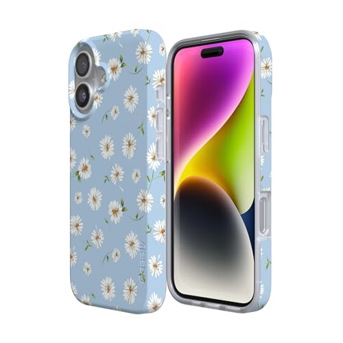 Casely iPhone 17 Case | Daisy Daydream | Baby Blue Floral | Compatible with MagSafe | Classic Ultra Slim Design - color: Daisy Daydream | Baby Blue Floral