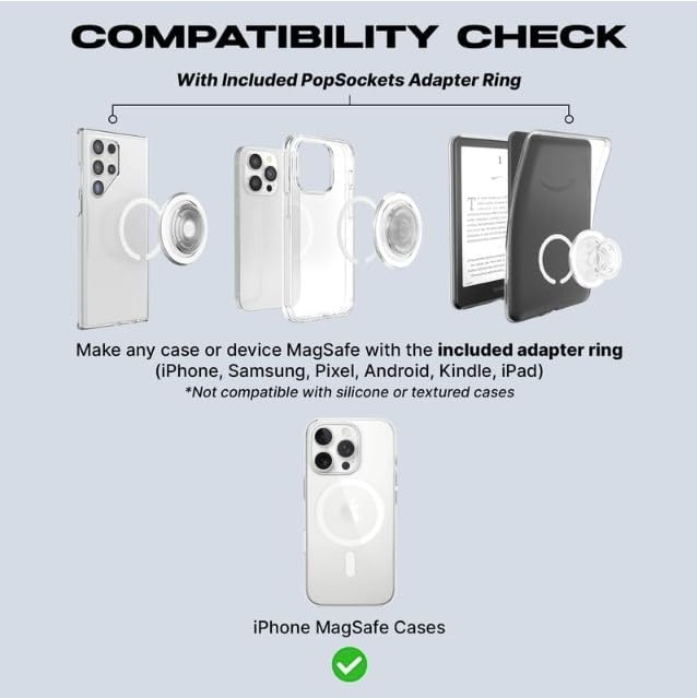 PopSockets Phone Grip for MagSafe, Magnetic Holder- Latte - color: Latte