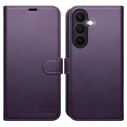 OCASE for Samsung Galaxy S26+ Plus Wallet Case, Card Holder, Dark Purple | RFID Blocking, Kickstand, Magnetic Closure, PU Leather Flip Folio, Shockproof TPU Shell, Protective Phone Cover (6.7") 2026 - color: Dark Purple, size: Samsung Galaxy S26 Plus