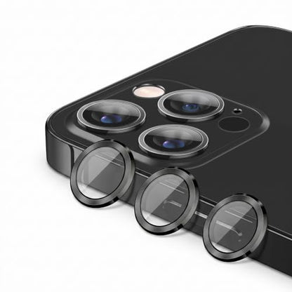 Camera Lens Protector for iPhone 15 Pro Max/15 Pro/14 Pro Max/14 Pro 9H Tempered Glass Screen Protector Cover Alignment Kit Metal Individual Ring (Grey Glitter) - color: Grey Glitter