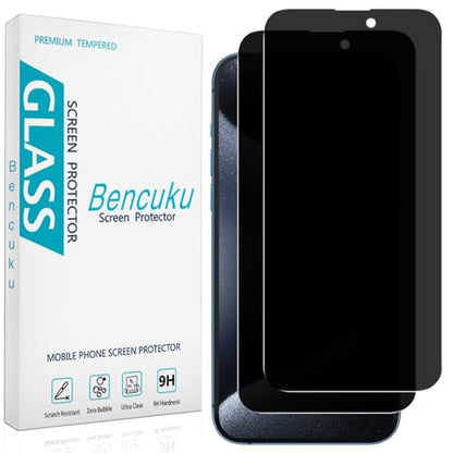 Privacy Screen Protector for iPhone 15 Pro Max Tempered Glass - size: iPhone 15 Pro Max 6.7-inch