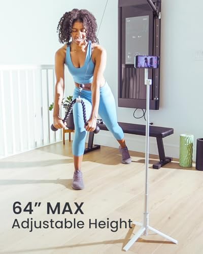 KraftGeek Magnetic Phone Tripod for iPhone, 64" Selfie Stick for Magsafe - size: 64"-White
