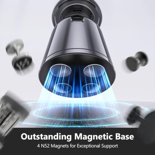 MiiKARE Magnetic Gym Phone Holder for MagSafe, Treadmill and Workout Mount - color: Deep Black