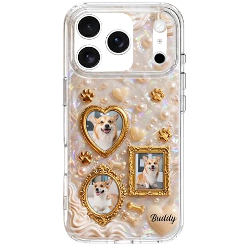 Our Furry Friend Forever, Personalized Clear Phone Case, Gift for Dog Lovers Custom Pet Dog Cat Name Breed Protective Cover Accessories Unique Birthday for Women Men Mom Dad