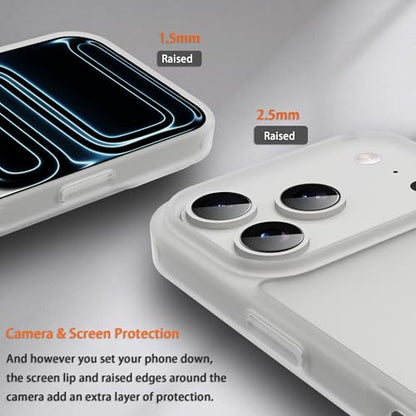 for iPhone 17 Pro Max Case Translucent Matte iPhone Cover, [10 FT Military Grade Drop Protection] Slim Durable Shockproof Protective Bumper (Frosted White, 17 PRO MAX) - color: Frosted White, size: iPhone 17 Pro Max