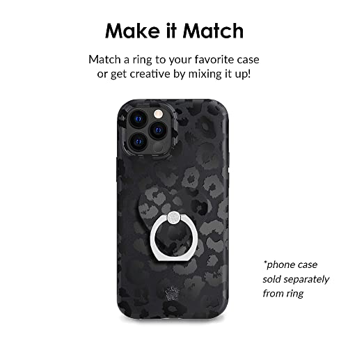 VELVET CAVIAR Cell Phone Ring Holder - Finger Ring & Stand - Improves Phone Grip Compatible with iPhone, Galaxy, Most Smartphones (Black Leopard) - color: Black Leopard