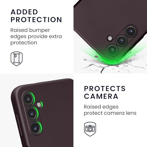 kwmobile Case Compatible with Samsung Galaxy A14 5G Case -Soft TPU Back Phone Cover - with Metallic Look - Metallic Berry - color: metallic berry, size: Galaxy A14 5G