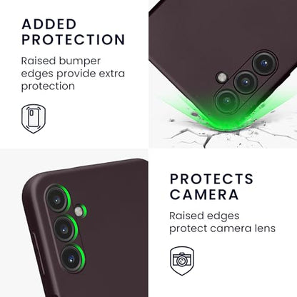 kwmobile Case Compatible with Samsung Galaxy A14 5G Case -Soft TPU Back Phone Cover - with Metallic Look - Metallic Berry - color: metallic berry, size: Galaxy A14 5G