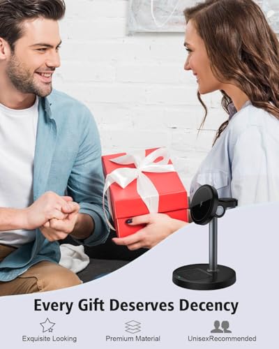 3 in 1 Magnetic Wireless Charging Station, 15W Charger for iPhone, Black - color: Black