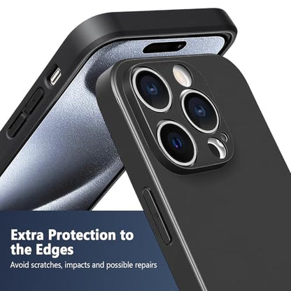 FanTEK Phone Case Compatible with iPhone 15 Pro Case, Anti-Scratch & Fingerprint Phone Case Protective Cover, Matte Black - size: iPhone 15 Pro