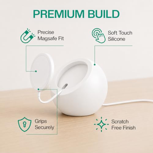 Wireless Charger, MagSafe Charger Stand, Phone Stand for Desk, White - color: White