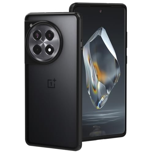 Translucent Case for Oneplus 12R 5G, [Hard Frosted PC Back+Black Soft TPU Bumper] [Support Wireless Charging] Slim Fit Shockproof Protective Case Cover for Oneplus 12R 5G, Black - color: Black, size: OnePlus 12R