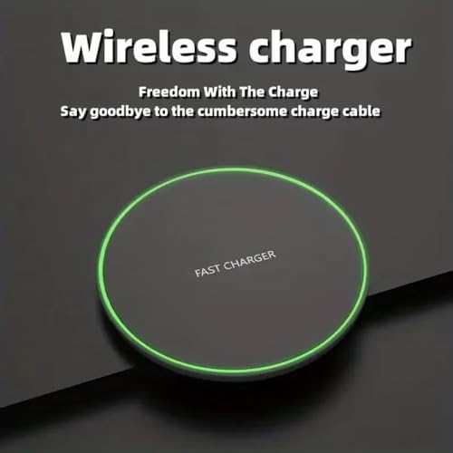 15W Fast Wireless Charger Pad for iPhone 17 16 15 14 13 12 Pro Max Samsung Galaxy S24 S23 S22 S20 Xiaomi Wireless Charging Dock Station (White NO Cable) - color: White NO Cable