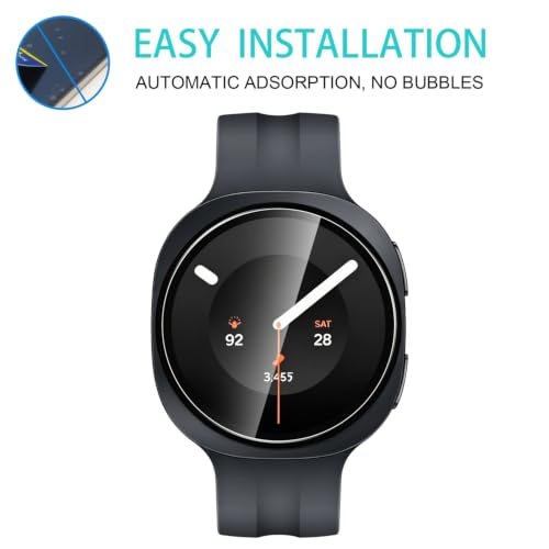 5 Pack Tempered Glass for Samsung Galaxy Watch 9 44mm Screen Protector,9H Hardness,Ultra Resistant,Anti-Fingerprints,No Bubbles,HD-Clear,Full Coverage Watch Film for Galaxy Watch 9 44mm - color: Samsung Galaxy Watch 9 44mm
