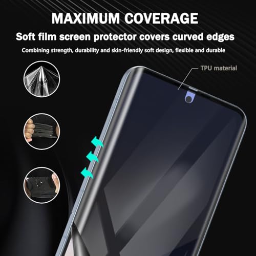 2 Pack for Samsung Galaxy Z Flip 7 FE/Flip 6 5G/5/4/3 Privacy Screen Protector. Anti Scratch, Self-Healing, Anti Spy Flexible TPU Film NOT Tempered Glass - size: for Z Flip 7 FE/Flip 6 5G/5/4/3