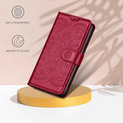 Wallet Case for iPhone 12 and iPhone 12 Pro, [RFID Blocking] 3 Card Holder Stand with Credit Card Slot PU Leather Magnetic Protective Flip Cover for iPhone 12/12 Pro (Red) - color: Red