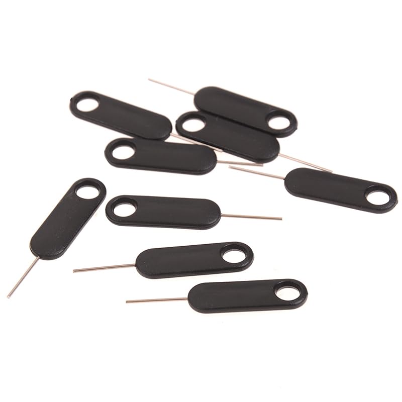 10 Pack SIM Card Pins with Keychain Hole - Universal Sim Card Tray Removal Tool