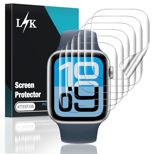LK LϟK [6 Pack] for Apple Watch SE/Series 6/5/4 Screen Protector 44mm - size: Series SE/6/5/4 44mm Protector