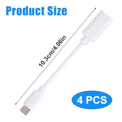 4pcs USB-C to Micro USB Adapter Cable for Eufy Outdoor Camera & Solar Panel