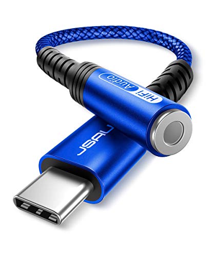 JSAUX USB C to 3.5mm AUX Audio Adapter for iPhone 17/15, Galaxy S25, Blue - color: Blue, size: 1 x 0.6ft