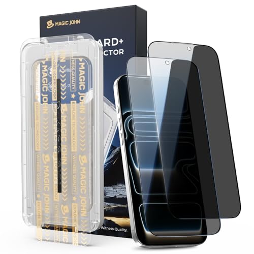MAGIC JOHN 3rd Gen Privacy for iPhone 17 Pro Screen Protector, 25°Anti-Spy - size: iPhone 17 Pro 6.3inch