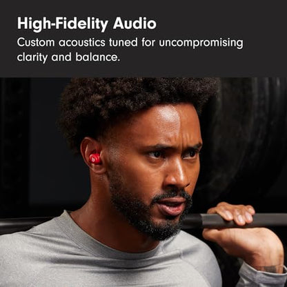 Beats Solo Buds - Wireless Bluetooth Earbuds | 18 Hours of Battery Life | Apple & Android Compatibility | Built-in Microphone - Transparent Red - color: Transparent Red, style: Solo Buds
