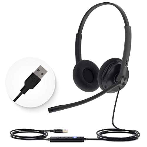Yealink UH34 Lite Wired Headset,USB-A, Noise Canceling Mic,in-Line Controls - size: Stereo