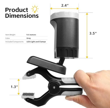 MaxWorks Rechargeable LED Work Light 500 Lumens Portable Shop Light – 360° Adjustable with Magnetic Base Clamp Mount & 3 Lighting Modes USB-C Rechargeable – 50897 - style: Magnetic and Clamp