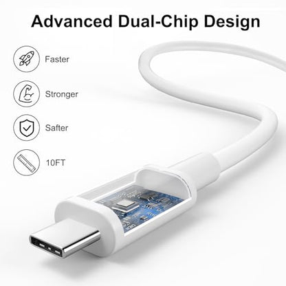 iPhone 18 17 16 15 Charger Fast Charging, 20W Dual Port USB C Charger Block - color: White