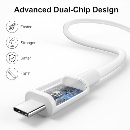 iPhone 18 17 16 15 Charger Fast Charging, 20W Dual Port USB C Charger Block - color: White