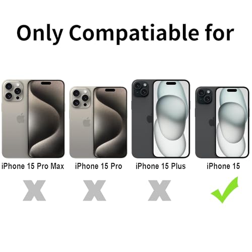 TENOC Phone Case Compatible with iPhone 15, Clear Case Anti-Yellowing Protective Bumper Hard Back Cover for 6.1 Inch - color: Clear Anti-Yellowing, size: iPhone 15