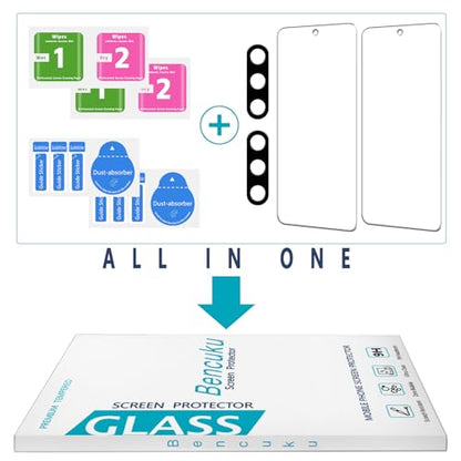 2+2 Pack Screen Protector for Samsung Galaxy A35 5G Tempered Glass - color: Clear-Galaxy A35 5G