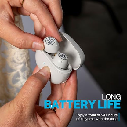 JLab Go Pop ANC True Wireless Earbuds with Dual Connect, White - color: White