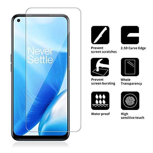 4 Pack Glass Screen Protector Compatible for OnePlus Nord N200 5G 9H Hardness DE2117 DE2118 HD Screen Tempered Glass, Easy Install, Case Friendly, 2.5D Edge - size: OnePlus Nord N200 5G