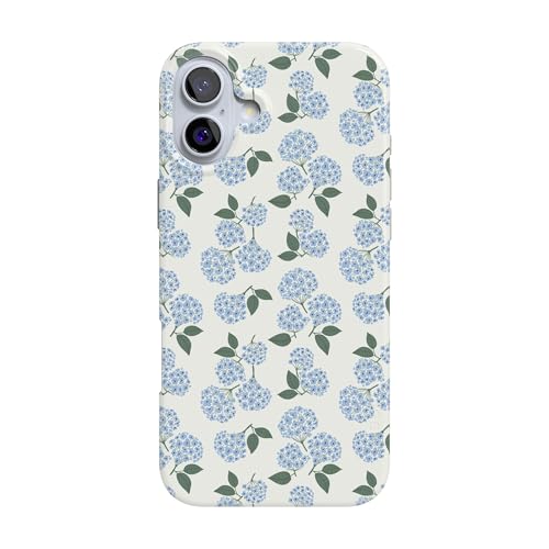 Casely iPhone 16 Case | Blue Hydrangea | Nantucket Cottage | Compatible with MagSafe | Classic Ultra Slim Design - color: Nantucket Cottage | Blue Hydrangea, size: Iphone 16