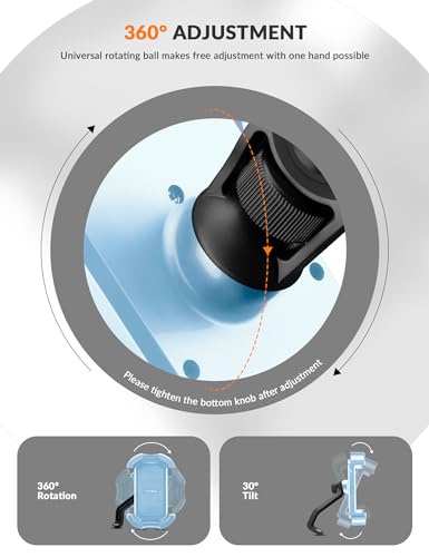 ROCKBROS Bike Phone Holder Security Lock Shockproof Bicycle Phone Mount - color: Side View Mirror Mount Blue