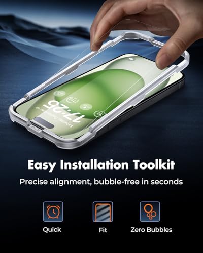 UNBREAKcable iPhone 15 Plus Screen Protector & Camera Lens Protector - size: iPhone 15 Plus