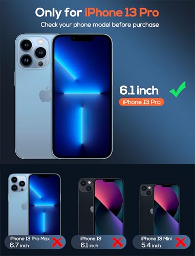 4 Pack for iPhone 13 Pro Screen Protector，Premium Tempered Glass Film 9H Hardness，Scratch Resistant，Bubble Free，Easy Installation，Ultra Durable，HD Clear，Case Friendly [6.1 inch] - size: iPhone 13 Pro